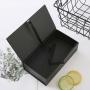 High Quality fancy  luxury color printing hangmade magnetic black cargboard gift packing box with ribbon
