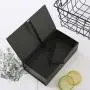 High Quality fancy  luxury color printing hangmade magnetic black cargboard gift packing box with ribbon
