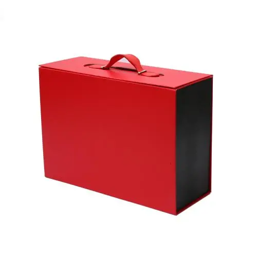 Custom Gift Paper Packaging Boxes Magnetic Folding Box Packaging With Handle Custom Gift Paper Packaging Boxes Magnetic Folding Box Packaging With Handle