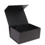 High-capacity retail  luxury foldable rigid black gift box packaging with custom design logo