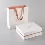 Hot-selling Luxury white rigid cardboard fancy reasonable gift packaging box custom logo with delicate handle Hot-selling Luxury white rigid cardboard fancy reasonable gift packaging box custom logo with delicate handle