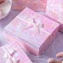 Customized Fancy Luxury Rigid Cardboard Paper Packing Gift Box Set With Ribbon Tie