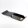 High Quality black custom rigid collapsible foldale cardboard gift boxes packaging with own  logo