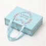Hot Selling Custom Logo Luxury Practical Rigid Cardboard Gift Packing Box With Ribbon Handle