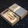 Wholesale Hot Selling Custom Logo Handmade Rigid Cover And Tray Cardboard Packing Gift Box With Handle
