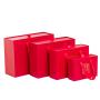 High Quality Customized Elegant Red Rigid Hard Gift Drawer Packing Boxes With Handle