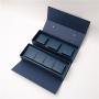 Fancy Elegant Luxury Custom Logo Rigid Cardboard Packing Black Gift Box With Handle