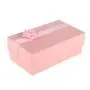 Rectangle Ribbon Gift Box Packaging Cardboard Folding Pink Gift Box With Lid