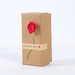 Luxury Portable Rectangular Rigid Cardboard Jewelry long stem roses box packaging