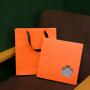 Wholesale Romantic Orange Luxury Rigid Cardboard Paper Packing Gift Box Set With Ribbon Tie