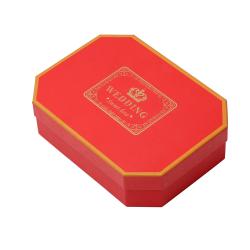 Hot Fancy special shape red luxury rigid cardboard packing box  with custom logo