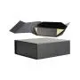 High Quality black custom rigid collapsible foldale cardboard gift boxes packaging with own  logo