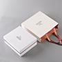 Hot-selling Luxury white rigid cardboard fancy reasonable  gift packaging box custom  logo with delicate  handle
