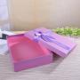 Wholesale High Quality handmade Romantic rigid cardboard  packing gift box with ribbon tie