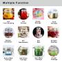 5 Sizes Luxury large food storage 1000ml plastic pet jar Sets