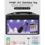 Kill Covid-19, Kill Virus, Kill Coronavirus, LED UV Sterilizer Bag, Sanitizer Bag Disinfection Bag 99% Cleaned Within 3 Mins for Cell Phone Jewelry, Beauty Tools, Portable, Black Kill Covid-19, Kill Virus, Kill Coronavirus, LED UV Sterilizer Bag, Sanitizer Bag Disinfection Bag 99% Cleaned Within 3 Mins for Cell Phone Jewelry, Beauty Tools, Portable, Black