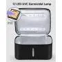 Kill Covid-19, Kill Virus, Kill Coronavirus, LED UV Sterilizer Bag, Sanitizer Bag Disinfection Bag 99% Cleaned Within 3 Mins for Cell Phone Jewelry, Beauty Tools, Portable, Black Kill Covid-19, Kill Virus, Kill Coronavirus, LED UV Sterilizer Bag, Sanitizer Bag Disinfection Bag 99% Cleaned Within 3 Mins for Cell Phone Jewelry, Beauty Tools, Portable, Black