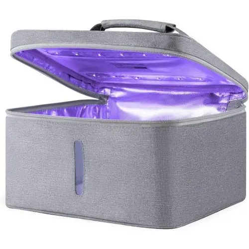 Kill Covid-19, Kill Virus, Kill Coronavirus, LED UV Sterilizer Bag, Sanitizer Bag Disinfection Bag 99% Cleaned Within 3 Mins for Cell Phone Jewelry, Beauty Tools, Portable, Grey Kill Covid-19, Kill Virus, Kill Coronavirus, LED UV Sterilizer Bag, Sanitizer Bag Disinfection Bag 99% Cleaned Within 3 Mins for Cell Phone Jewelry, Beauty Tools, Portable, Grey