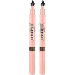 Maybelline Total Temptation Eyebrow Definer Pencil, Deep Brown, 2 Count