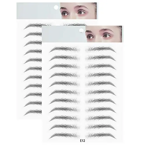 DKAF 2 Pcs 3D Hair-Like Authentic Eyebrows, Waterproof Imitation Ecological Natural Tattoo Eyebrow Stickers, Grooming Shaping Brow Shaper Makeup Eyebrow Transfer-E12 DKAF 2 Pcs 3D Hair-Like Authentic Eyebrows, Waterproof Imitation Ecological Natural Tattoo Eyebrow Stickers, Grooming Shaping Brow Shaper Makeup Eyebrow Transfer-E12