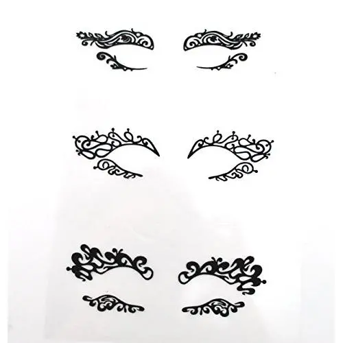 Black Fabric Eye shadow Tattoo Sticker Reusable Eye Liner Stickers Party Lace Stickers on Face Black Fabric Eye shadow Tattoo Sticker Reusable Eye Liner Stickers Party Lace Stickers on Face