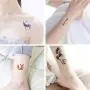 12 Blatt Temporäre Tattoos Eulen Wörter Blume Meeresjungfrau Tier für Damen Tattoo Aufkleber für Arme Beine Schulter Rücken Wasserdicht (Stil 5)