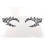 Black Fabric Eye shadow Tattoo Sticker Reusable Eye Liner Stickers Party Lace Stickers on Face