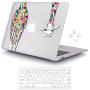 iCasso MacBook Air 13 inch Rubber Coated Soft Touch Hard Shell Protective Case Cover for MacBook Air 13 Inch Model A1369/A1466 with Keyboard Cover - Colorful Giraffe