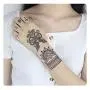 Étiquettes temporaires de henné noires 40 pièces pour femmes et filles - Étiquettes de tatouage de corps de style indien mehndi pour adultes pour bras, jambes, mains.