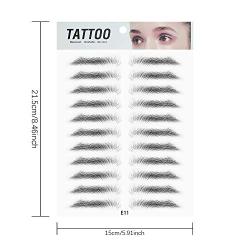 DKAF 2 Pcs 3D Hair-Like Authentic Eyebrows, Waterproof Imitation Ecological Natural Tattoo Eyebrow Stickers, Grooming Shaping Brow Shaper Makeup Eyebrow Transfer-E11