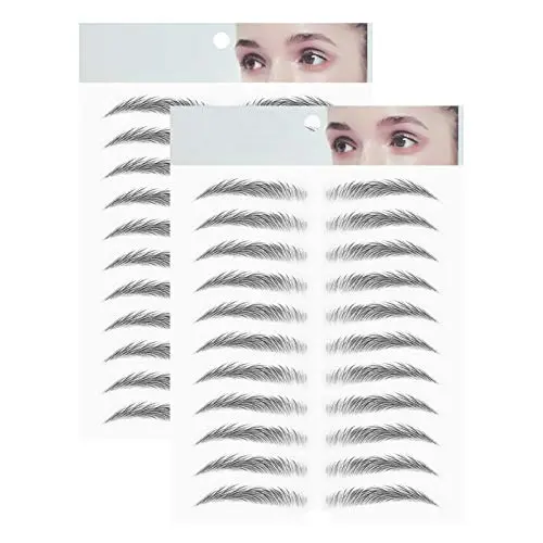 2 Pcs 3D Cheveux-Similaires Sourcils Authentiques, Stickers de Sourcils Naturels Écologiques Imitation Waterproof, Façonneur de Sourcils de Maquillage pour le Traçage - E09 2 Pcs 3D Cheveux-Similaires Sourcils Authentiques, Stickers de Sourcils Naturels Écologiques Imitation Waterproof, Façonneur de Sourcils de Maquillage pour le Traçage - E09