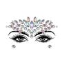 4er Set Leuchtende Gesichtsschmuck Aufkleber Glow in Dark Temporäre Tattoos Pailletten Aufkleber Farbige Selbstklebende Glitzer Harz Juwelen Augen Stirn Funkelnder DIY Make-up Party Dekorationen Sets