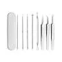 Pinkiou Blackhead Entferner Comedone Pickel-Entferner Extraktionstool Set Behandlung für Mitesser und Pickel, 8-in-1 mit Metallkoffer