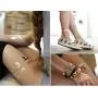 Temporäre Tattoos, Metallic, 5 Große Blätter Gold Silber Glitzer, von WffDirect, 80+ Farbige Flash Fake Wasserdichte Tattoo Aufkleber – Für Erwachsene oder Kinder