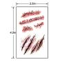 WUJO Halloween 3D Scar Fake Bloody Wound Face Scar Tattoo Stickers,for Cosplay Party Masquerade Prank Prop Decorations (30 sheets)
