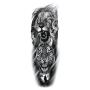 Leoars Extra Temporary Tattoo Black Tattoo Full Arm Sleeve Temporary Tattoo Stickers Body Atr for Man Women, 6-Sheet