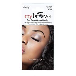 Godefroy MyBrows Long Lasting Eyebrow Transfers, High Arch, Natural Black, 12-Pairs of Brows