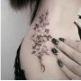 DaLin 4 Sheets Sexy Floral Temporary Tattoos for Women Flowers Collection (Snake and Cherry)