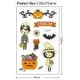 Leuchtende Halloween-Temporärtattoos für Kinder, 10 Blätter temporäre Tattoos mit Spinnen, Geister, Kürbis und schwarzen Katzen – Dekorationen für Erwachsene und Kinder, Halloween-Fälschtattoos, Glow-Sticker für Tanzparty-Partygeschenke.