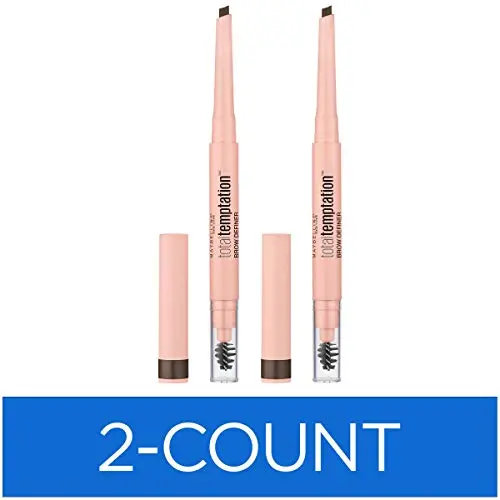 Maybelline Total Temptation Eyebrow Definer Pencil, Deep Brown, 2 Count Maybelline Total Temptation Eyebrow Definer Pencil, Deep Brown, 2 Count