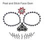 4 Pack Face Gems Jewels, Halloween Temporary Rhinestone Stickers, Day of The Dead Skull Face Tattoos, Crystals Body Gems Stick on Face for Carnival Festival, Party, Outfit, Performance (B)