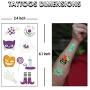 Halloween Temporary Tattoos for kids, Glow in the Dark Halloween Tattoos for Boys Girls, 10 Sheets - 100Pcs Waterproof Tattoos Stickers, Trick or Treat Party Favor Decorations Suppliers