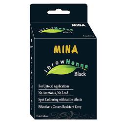 MINA ibrow Henna Black Regular Pack for Hair Coloring (For upto 30 Applications)