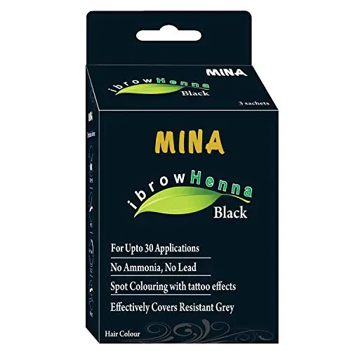 Kit Mina Henna Brun en Noir Régulier (Pour Jusqu'à 30 Applications) Kit Mina Henna Brun en Noir Régulier (Pour Jusqu'à 30 Applications)