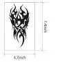 Temporary Tattoos Big Tribal Totem Tattoo Sticker for Men Women Black Large Body Art Makeup Fake Tattoo Waterproof Removable (Pattern5)