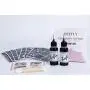 Kit de Tatouages Temporaires Beefly Jagua, Gel Semi Permanent Jagua, Encre (à Base de Fruit Jagua Organique), Dozens de Pièces, Stencils Gratuits, DIY Tatouages, Faux Taches, Kit Complet 2 Flacons (1oz)
