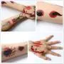 Zhenpony Halloween Temporäre Tattoo Aufkleber, Zombie Make-up Narbe, Wasserfest und Nicht-toxisch, Realistische Lang anhaltende Blutungseffekt Fälsche Narben-Set (84 Stück)