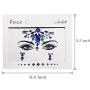 Éléments de Visage en Cristal, Étoiles de Mer en Cristaux Adhésifs pour Yeux, Autocollants pour Visage, Étiquettes Temporaires Brillantes, Étiquettes de Maquillage Waterproof pour Fête d'Halloween et Décorations de Festival.