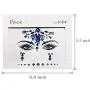 5 Sets Gesichtskristalle, Halloween Kristall Meerjungfrauen Gesichtswürfel Selbstklebende Aufkleber für Augen, Wasserdichte Glitter-Rhinestone-Temporär Tattoos für Halloween Party Festival Make-up