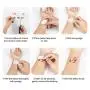 LessMo Weihnachts Glühen temporäre Tattoos, 10 Blätter Xmas Luminous Tattoo Aufkleber für Kinder Erwachsene, Niedlich, Cartoon, für Weihnachtsgeschenke, Weihnachtsfeier-Party-Geschenke